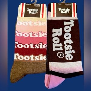 Tootsie Roll candy men’s dress socks bundle brown pink size 10-13 shoe size 6-12